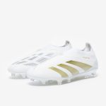 West Ham United Kits Shop – adidas predator elite laceless firm ground – ftwr whitegold metftwr white – adult boots Football Gear for Fans and Players