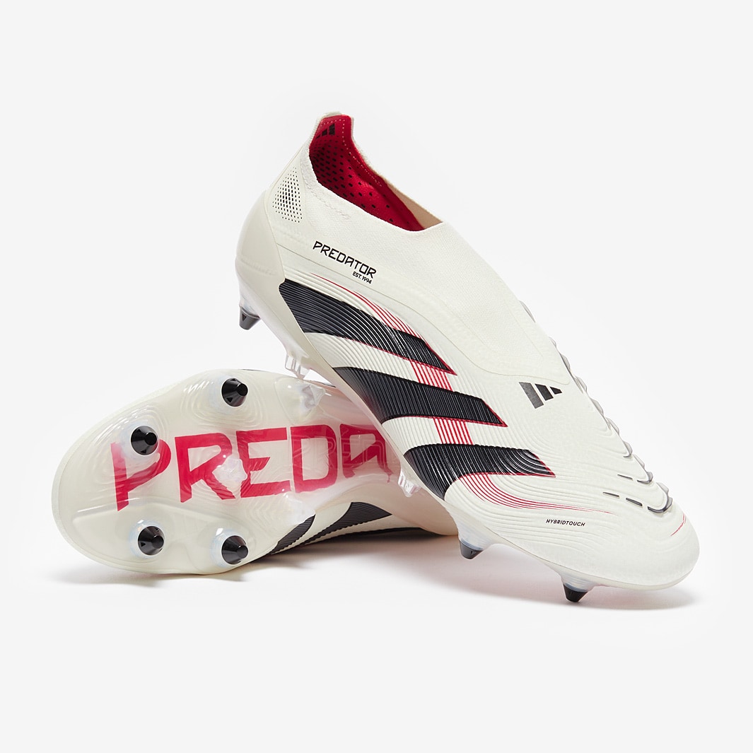 West Ham United Kits Shop – adidas predator elite laceless sg – off whitecore blackpure ruby – adult boots Football Gear for Fans and Players